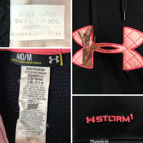Under Armour Black 1247106 Storm Caliber Hoodie, M - Picture 15 of 15